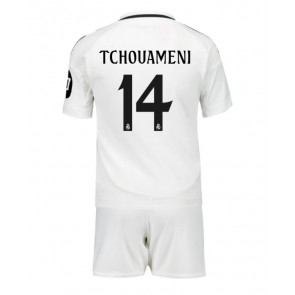 Real Madrid Aurelien Tchouameni #14 Domaci Dres za Dječji 2024-25 Kratak Rukavima (+ kratke hlače)